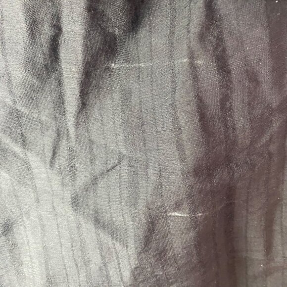 Black Embroidered Colorful Floral Flutter Sleeve Blouse Ruffle Neck Lightweight - Picture 6 of 8